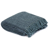 Vidaxl plaid 160x210 cm katoen indigo-blauw - afbeelding 2