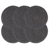 Vidaxl placemats 6 st rond 38 cm jute donkergrijs