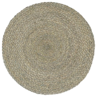 Vidaxl placemats 6 st rond 38 cm jute effen grijs
