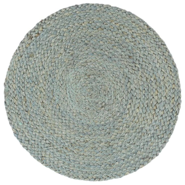 Vidaxl placemats 6 st rond 38 cm jute olijfgroen