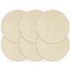 Vidaxl placemats 6 st rond 38 cm katoen natuurlijk