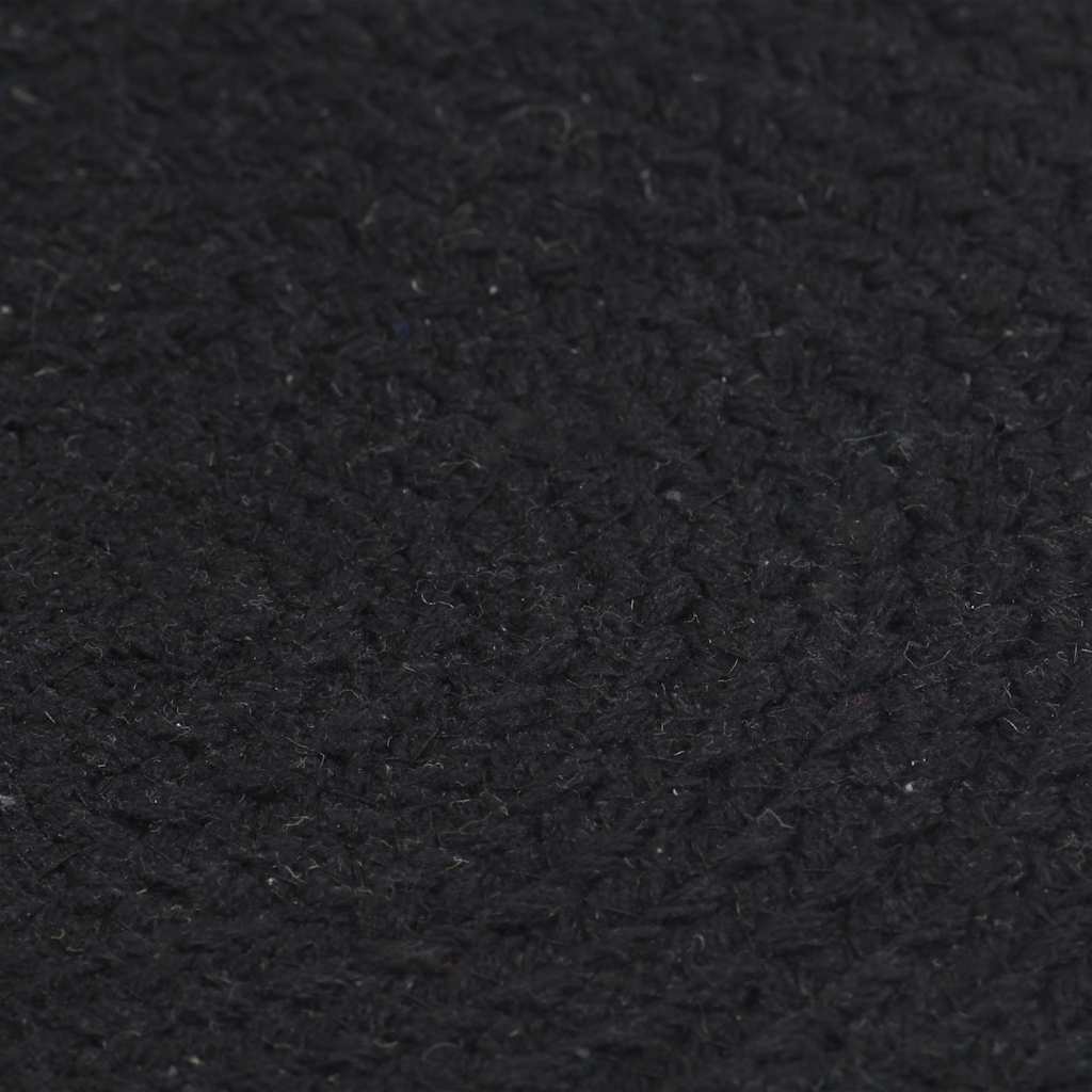 Vidaxl placemats 4 st rond 38 cm katoen effen zwart