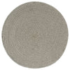 Vidaxl placemats 6 st rond 38 cm katoen effen grijs