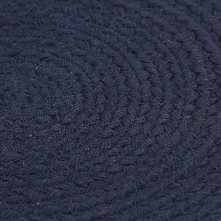 Vidaxl placemats 4 st rond 38 cm katoen effen marineblauw