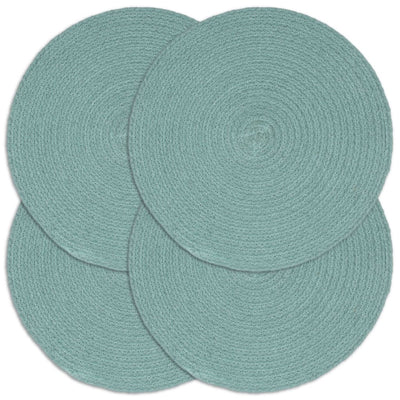 Vidaxl placemats 4 st rond 38 cm katoen effen groen