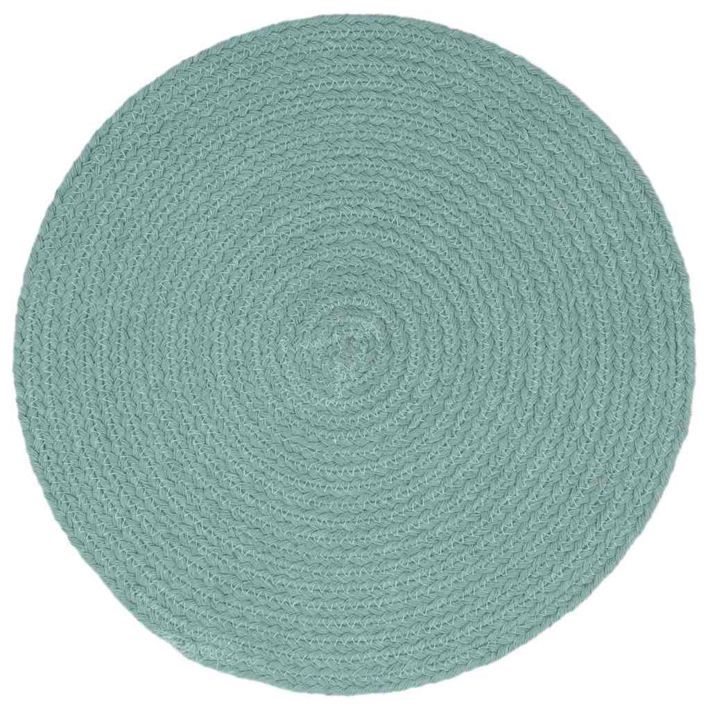 Vidaxl placemats 4 st rond 38 cm katoen effen groen