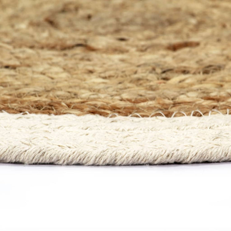 Vidaxl placemats 6 st rond 38 cm jute en katoen natuurlijk