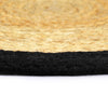 Vidaxl placemats 4 st 38 cm jute en katoen natuurlijk en zwart