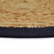 Vidaxl placemats 4 st 38 cm jute en katoen natuurlijk en marineblauw - afbeelding 3