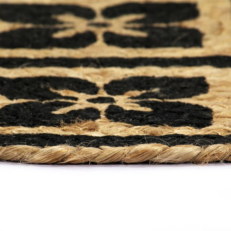 Vidaxl placemats 4 st rond 38 cm jute zwart