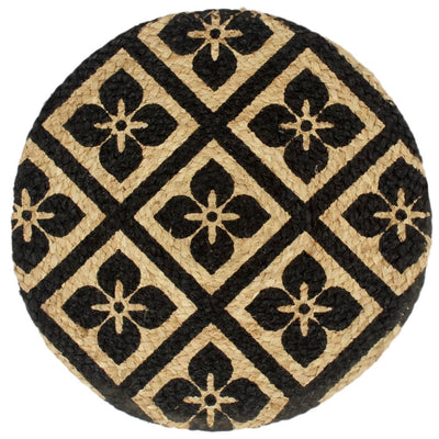 Vidaxl placemats 6 st rond 38 cm jute zwart