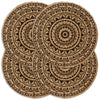 Vidaxl placemats 4 st rond 38 cm jute donkerbruin