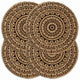 Vidaxl placemats 4 st rond 38 cm jute donkerbruin