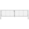 VidaXL Poort 415x125 cm gegalvaniseerd staal zilverkleurig