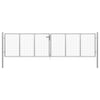 VidaXL Poort 415x150 cm gegalvaniseerd staal zilverkleurig
