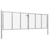 VidaXL Poort 415x150 cm gegalvaniseerd staal zilverkleurig