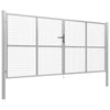 VidaXL Poort 415x200 cm gegalvaniseerd staal zilverkleurig
