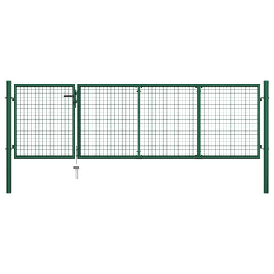 VidaXL Poort 350x100 cm staal groen