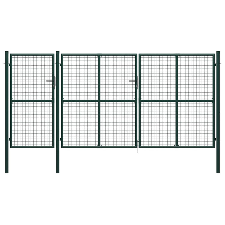 VidaXL Poort 400x150 cm staal groen