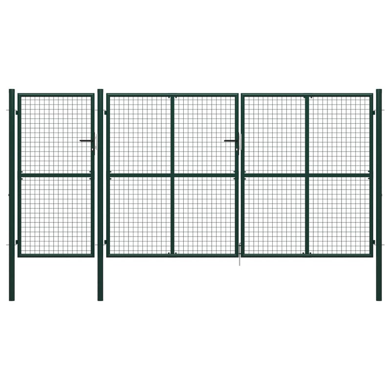 VidaXL Poort 400x175 cm staal groen