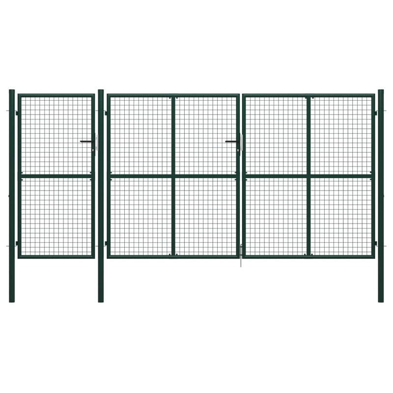 VidaXL Poort 400x200 cm staal groen