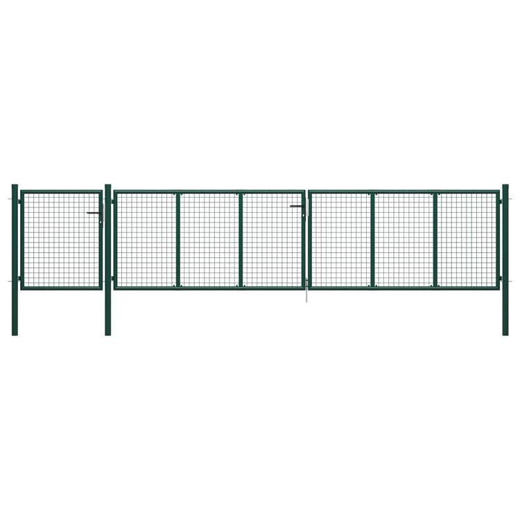 VidaXL Poort 500x75 cm staal groen