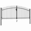 Vidaxl hekpoort dubbele deur met speren bovenkant 300x150 cm