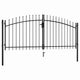 Vidaxl dubbele deur hekpoort woerden met speerpunt 299,5x149,5 cm