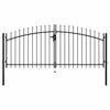 Vidaxl hekpoort dubbele deur met speren bovenkant 300x150 cm