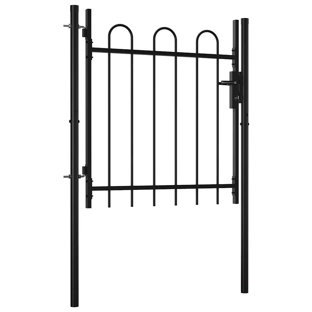 Vidaxl enkele poort met boog vorm 100x75 cm