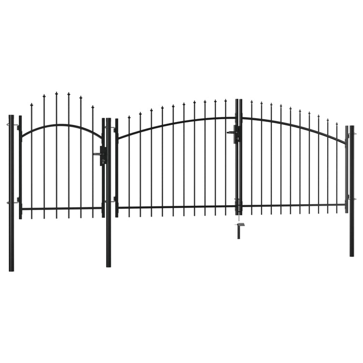 VidaXL Poort 1,75x4 m staal zwart