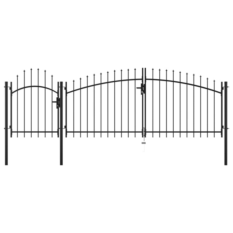 VidaXL Poort 2x4 m staal zwart