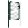 Vidaxl tuinpoort staal 100x125 cm groen
