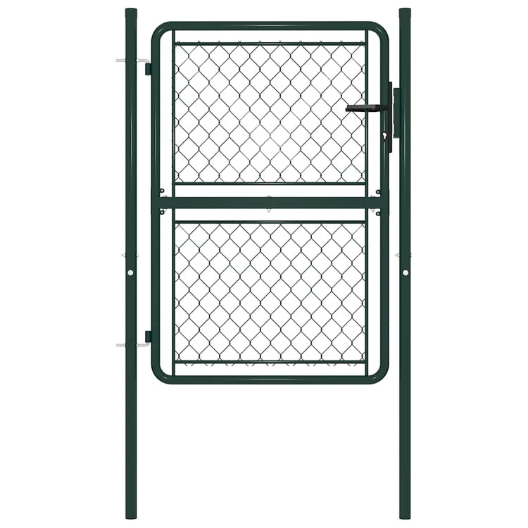Vidaxl tuinpoort staal 100x150 cm groen