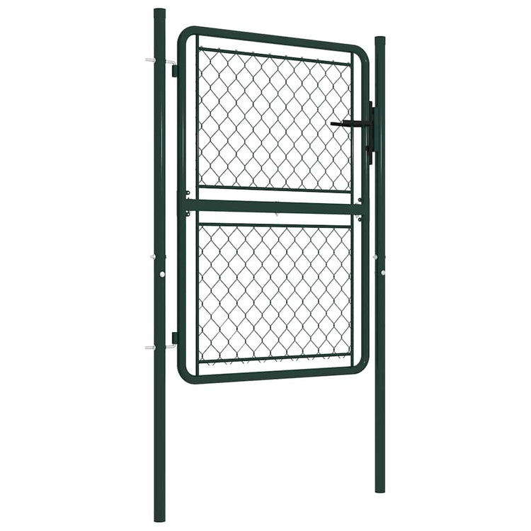 Vidaxl tuinpoort staal 100x150 cm groen