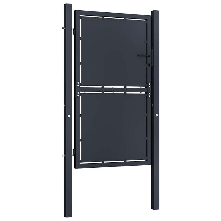 Vidaxl tuinpoort staal 100x125 cm antraciet
