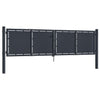 VidaXL Poort 300x75 cm staal antraciet