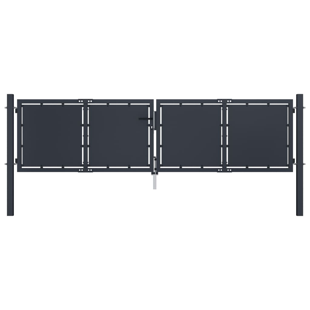 VidaXL Poort 300x100 cm staal antraciet