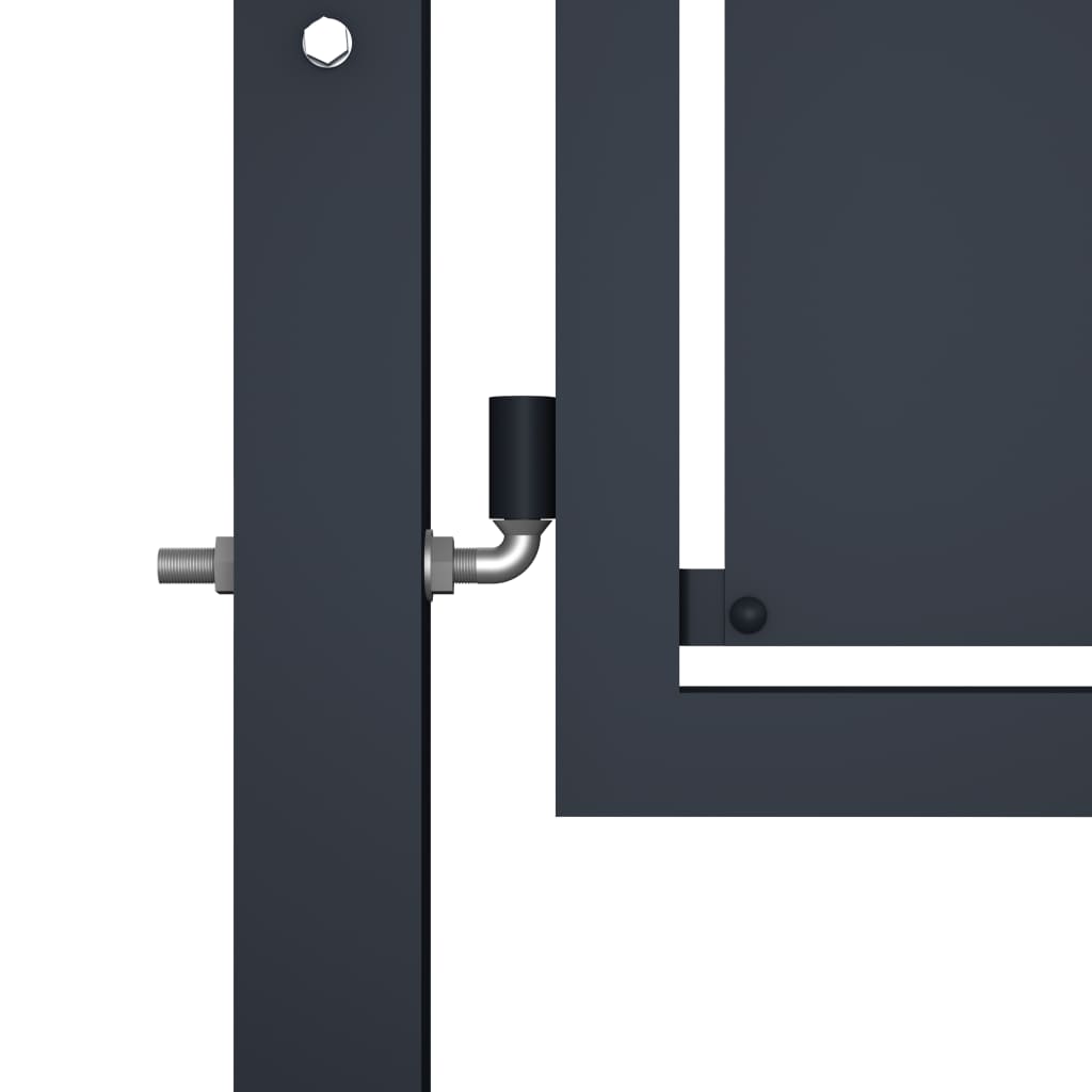VidaXL Poort 300x125 cm staal antraciet