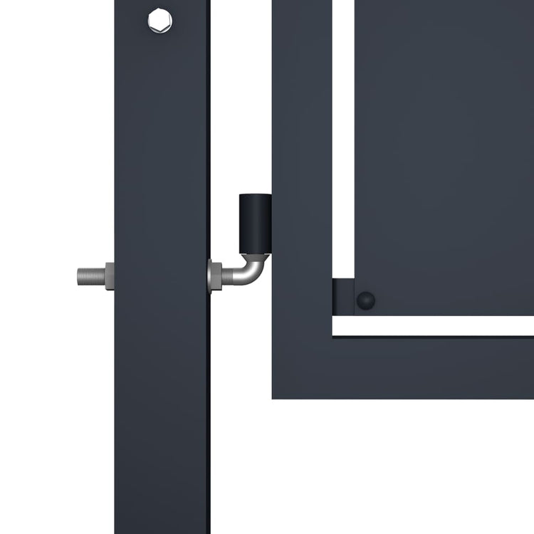 VidaXL Poort 300x125 cm staal antraciet