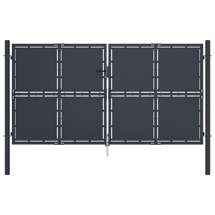 VidaXL Poort 300x175 cm staal antraciet