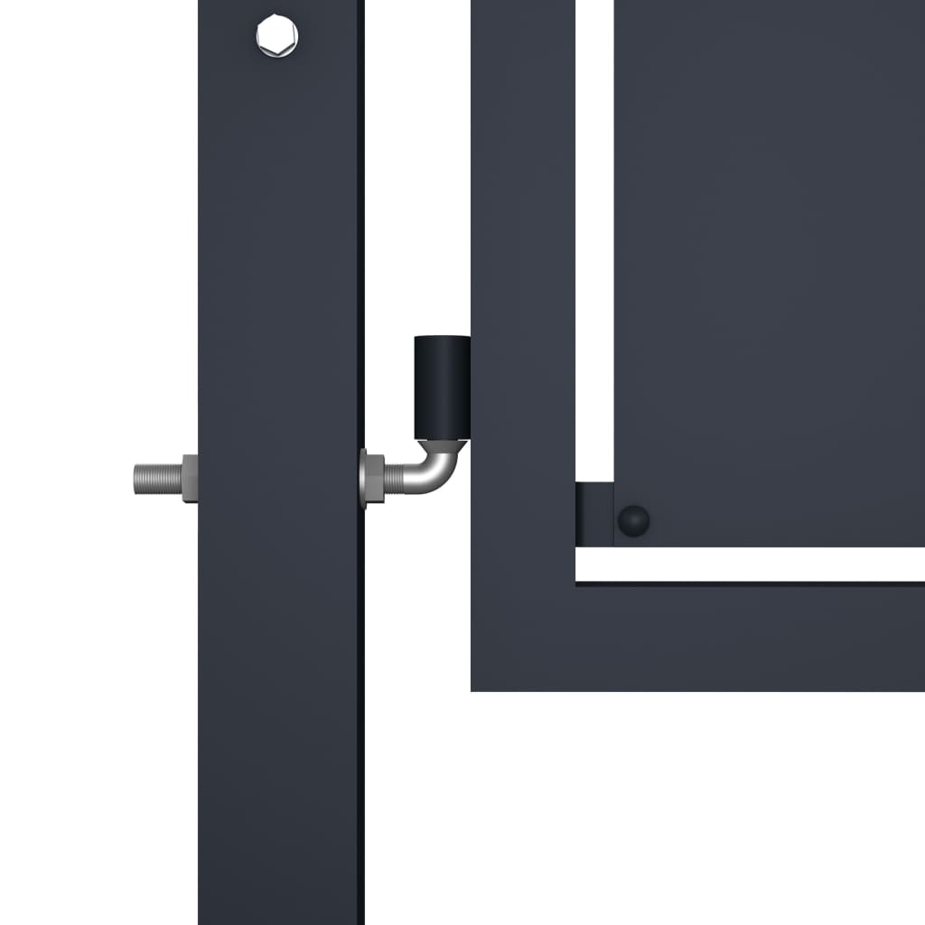 VidaXL Poort 300x175 cm staal antraciet