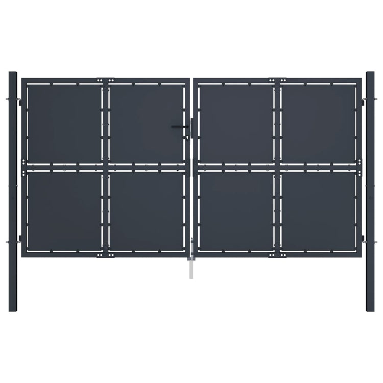 VidaXL Poort 300x200 cm staal antraciet