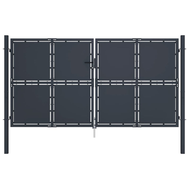 VidaXL Poort 300x200 cm staal antraciet