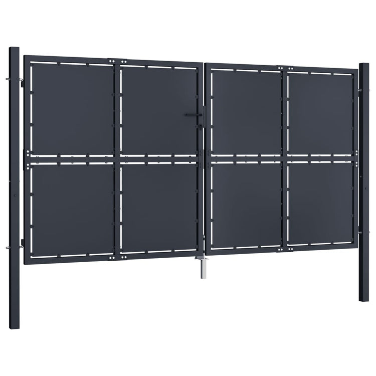 VidaXL Poort 300x200 cm staal antraciet