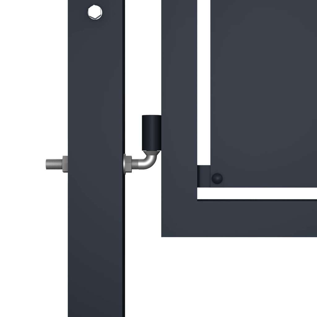 VidaXL Poort 400x175 cm staal antraciet
