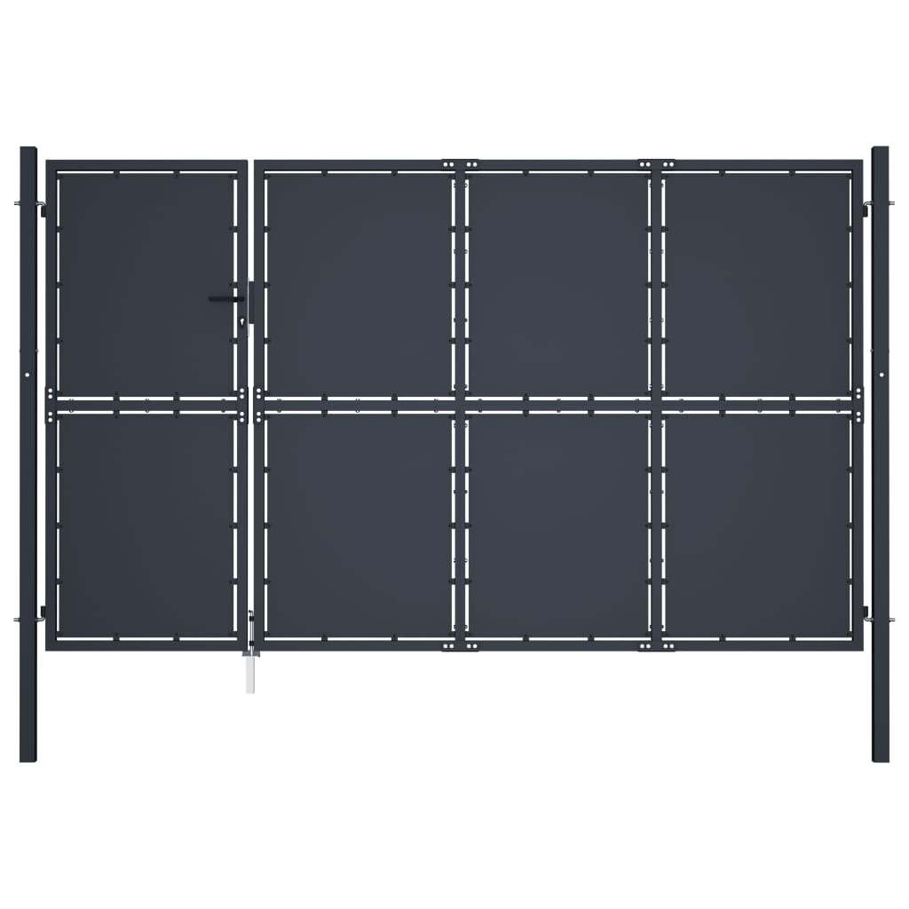 VidaXL Poort 350x175 cm staal antraciet