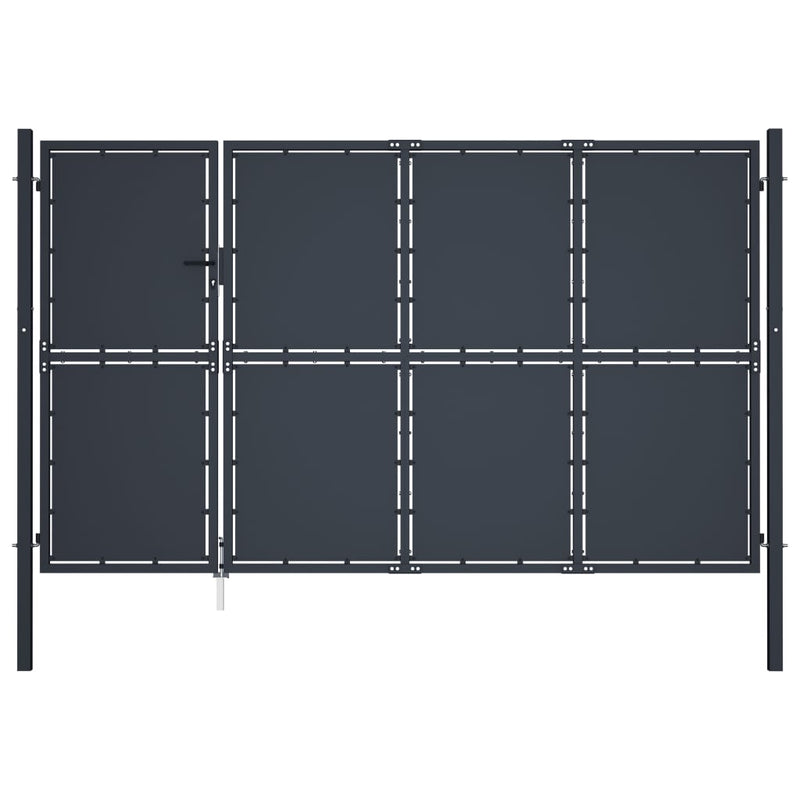 VidaXL Poort 350x175 cm staal antraciet