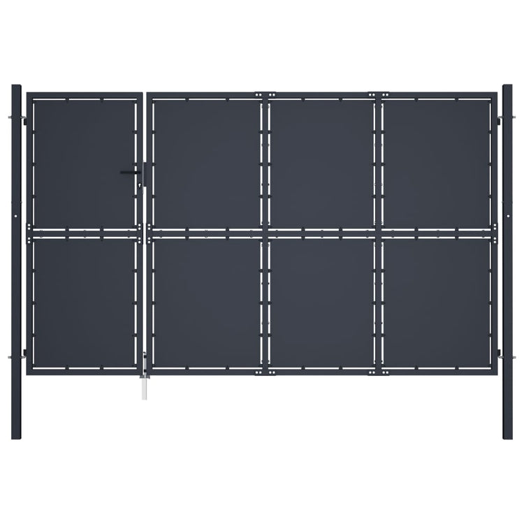 VidaXL Poort 350x200 cm staal antraciet