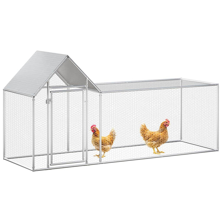 Vidaxl kippenren 3x1x1,5 m gegalvaniseerd staal